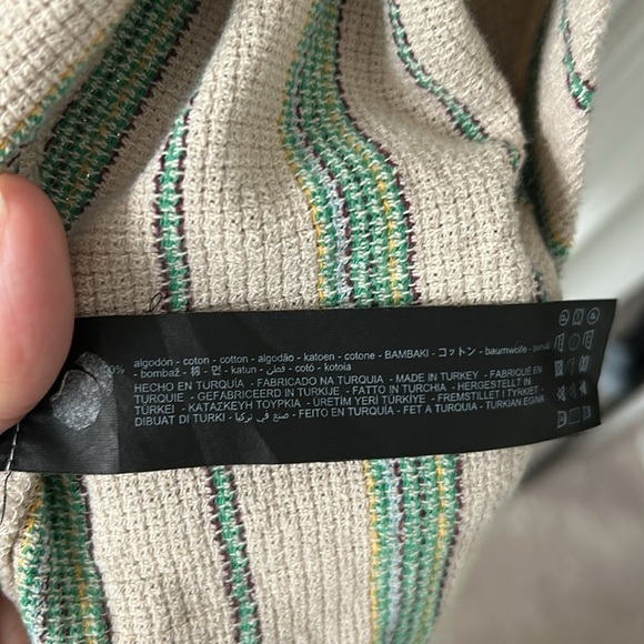 Zara The Beth Cotton Stripe Kimono Jacket Size XL - Picture 13 of 13